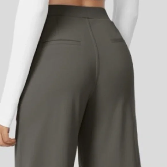 Halara High Waisted Plicated Side Pocket Straight Leg Work Pants NWT Siz… - Picture 8 of 12